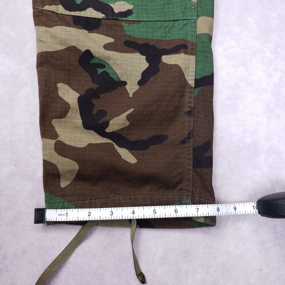 Vintage 90s Mens Camo Cargo Pant US Army 31x29 Button Up Uniform Trouser Ripstop - Picture 15 of 16